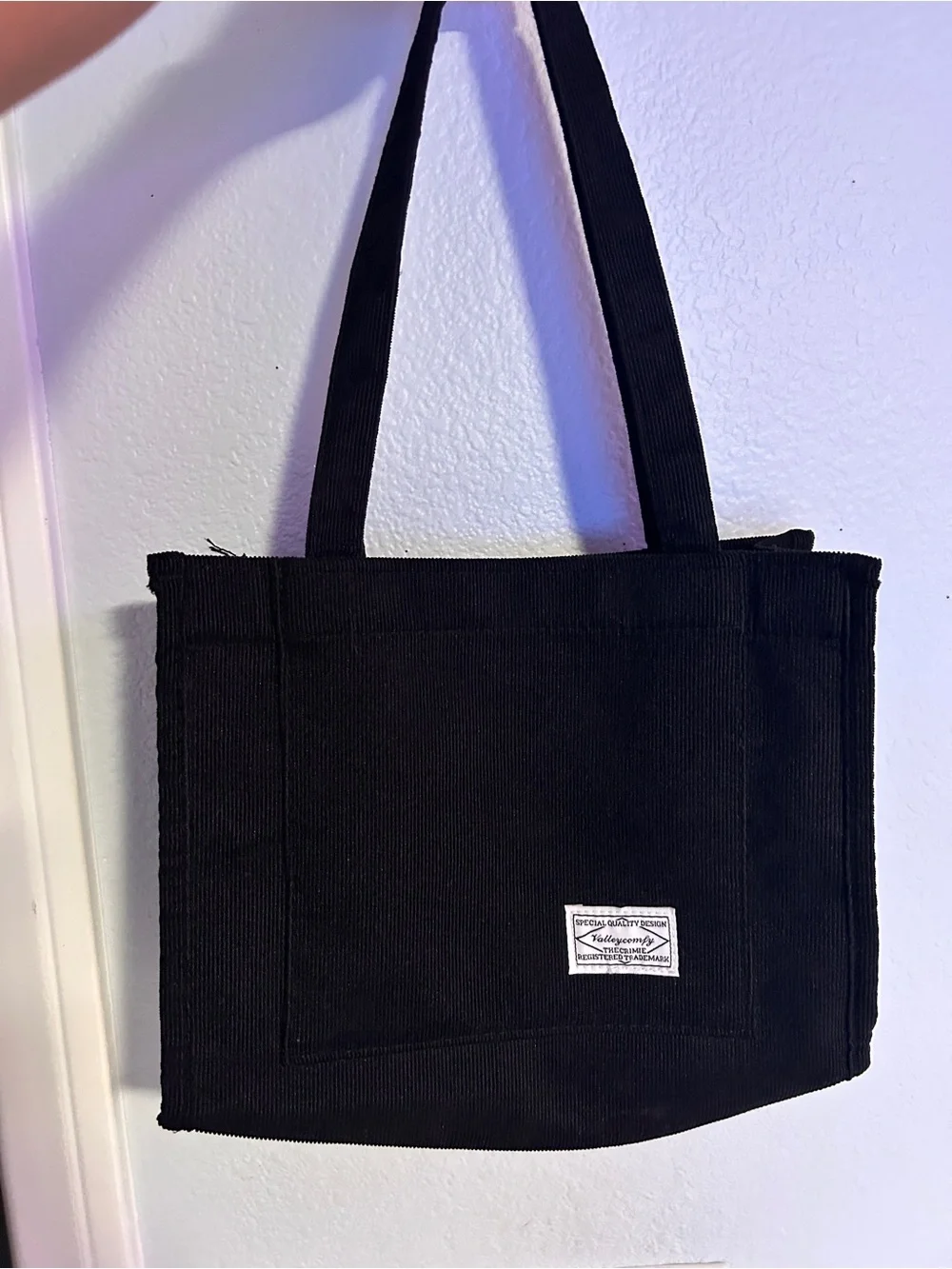 Unbranded Black Canvas Messenger Tote for Men